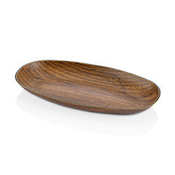 BANDEJA OVAL MAHOGANY EVELIN. 29x17x4CM