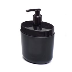 DISPENSADOR DE JABON PLASTIC FULL 450ML NEGRO COZA