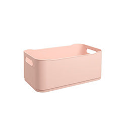 CESTO PLASTICO RECTANGULAR ROSA BLUSH COZA 30.5x18.5x12CM