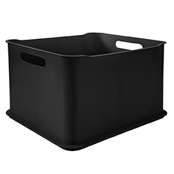 CANASTO FIT PLASTICO 38X32X23CM COZA NEGRO