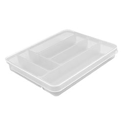 ORGANIZADOR C/TAPA PP NATURAL 6 DIV. 30x36x5CM