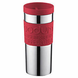 MUG TRAVEL 350ML ACERO INOXIDABLE TERMICO ROJO BODUM