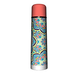 TERMO BALA 750ML ACERO INOXIDABLE DISEÑO MANDALA PASTEL