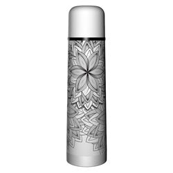 TERMO BALA A.INOX 750ML MANDALA BLANCO/NEGRO