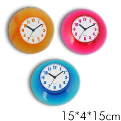 RELOJ C/VENTOSA IMPERMEABLE COLORES SURT 15*4*15CM