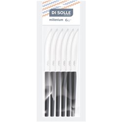 SET 6 CUCHILLO ASADO 22CM M/NEGRO MILLENIUM