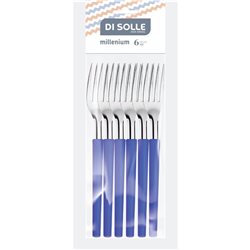 SET 6 TENEDOR MESA 19.8CM M/AZUL MILLENIUM