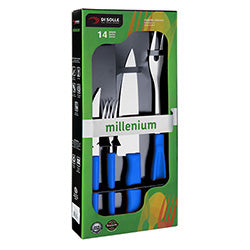 JGO 14PZAS ASADO M/AZUL MILLENIUM CAJA DI SOLLE