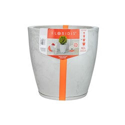 MACETA 40X45CM AMSTERDA MARMORATO BLANCA