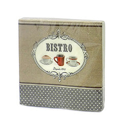 SERVILLETA TRIPLE HOJA BISTRO CAFFE 33X33 CM 20UDS