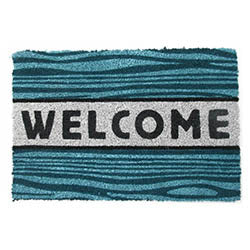 FELPUDO DE COCO 40X60CM WELCOME CELESTE