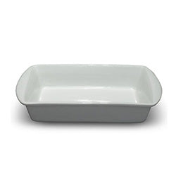 FUENTE RECTANGULAR CERAMICA BLANCA 39*20*7CM