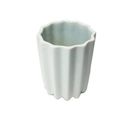 RAMEQUIN ONDULADO D5.5x6.5CM PORCELANA BLANCO