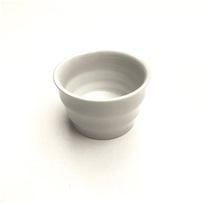 RAMEQUIN ONDAS D7x4.5CM PORCELANA BLANCO