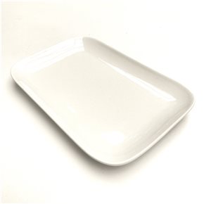FUENTE 25x16x2CM PORCELANA BLANCO