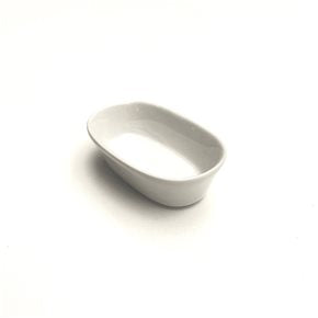 BOWL OVAL 10x6x3CM PORCELANA BLANCO