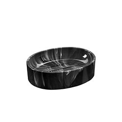 JABONERA PLASTICO SPOOM MARMOL NEGRO