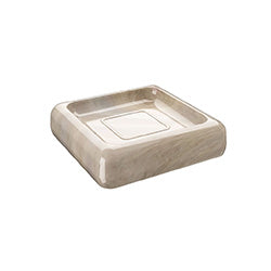 JABONERA PLASTICO CUBE 10x10x2.5CM MARMOL ARENA