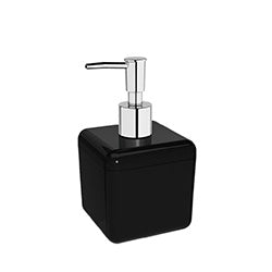 DISPENSADOR DE JABON PLASTICO CUBE 330ML NEGRO COZA