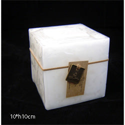 VELA CUADRADA 10*10CM S/AROMA BLANCO SELECTA