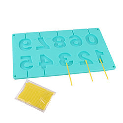 MOLDES 3D NUMEROS 30X17X0.7 CM SILICONA