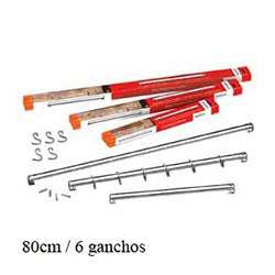 BARRA KIT CON 6 GANCHOS BRINOX. 80CM