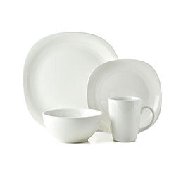 SET 16 PIEZAS STONEWARE D26.5-19.5-15/330ML QUADRO WHITE THOMSON