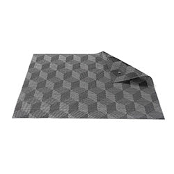 INDIVIDUAL PVC 45x30CM ILUSION CUBO GRIS