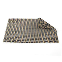 INDIVIDUAL PVC ENTRAMADO BEIGE/AZUL. 45x30CM