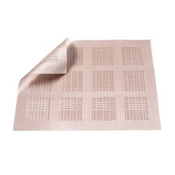 INDIVIDUAL PVC DISEÑO CUADROS GRIS 45x30CM