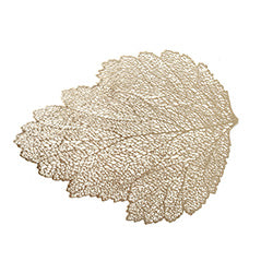 INDIVIDUAL PVC FORMA HOJA COBRE 47x36CM