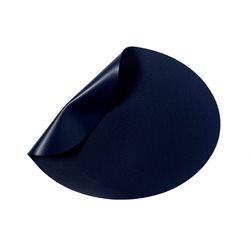 INDIVIDUAL PVC SIMIL CUERO OVAL 43X33 AZUL MARINO