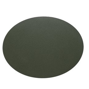 INDIVIDUAL PVC SIMIL CUERO OVAL 43X33 VERDE