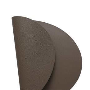 INDIVIDUAL PVC SIMIL CUERO OVAL CAFÉ 43X33CMS
