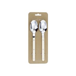 SET X2 CUCHARA DE MESA 20CM AC MANGO BEIGE TOSCANA