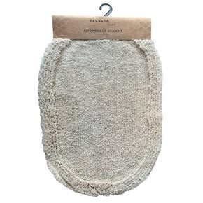 ALFOMBRA OVAL 40x60CM DOS TEXTURAS NATURAL