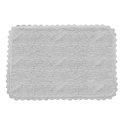 ALFOMBRA 40x60CM BORDE PUNTILLA BLANCO