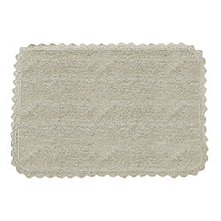 ALFOMBRA 40x60CM BORDE PUNTILLA NATURAL