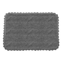 ALFOMBRA 40x60CM BORDE PUNTILLA GRIS OSCURO