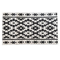 ALFOMBRA TRIBAL BLANCO/NEGRO 150x210CM