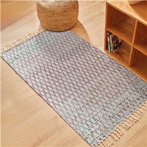 ALFOMBRA 69X114CM FLECOS ROMBO ARENA