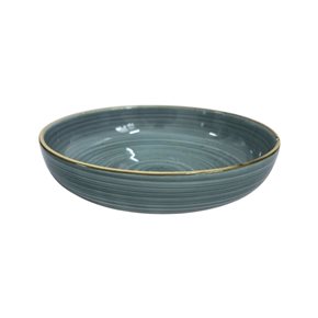 PLATO HONDO CERAMICA D21CM LONDRES GRIS