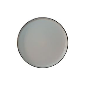 PLATO DE MESA CERAMICA D27CM BLANCO B/MARRON