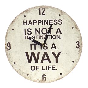 RELOJ DE PARED MDF D28.8X3.5CM HAPPINESS LEGEND