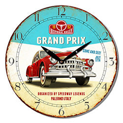 RELOJ DE PARED MDF D28.8X3.5CM AUTO GRAND PRIX