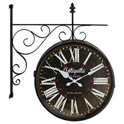 RELOJ HIERRO A DOS CARAS RETRO 52X58X11.5CM