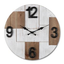 RELOJ DE PARED MDF D60X5.5CM CORTES BLANCO