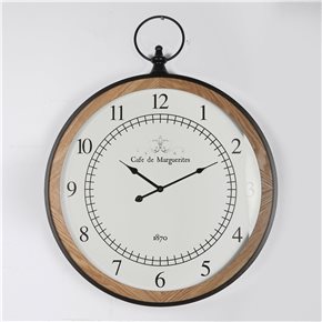 RELOJ DE PARED HIERRO 58X75X6CM CAFE D MARGUERITES