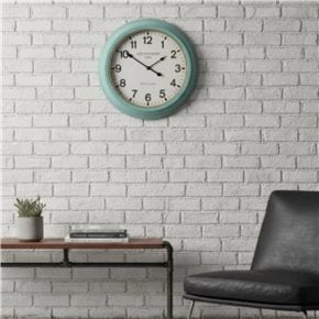 RELOJ DE PARED HIERRO D41X41X8.5CM BORDE VERDE