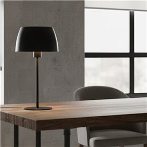 LAMPARA DE MESA D24x48CM BOMBE METAL NEGRO